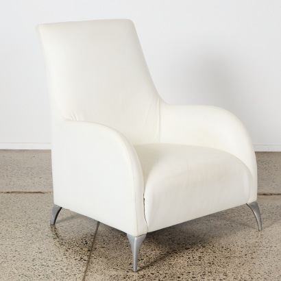 A Modern White Lounge Chair