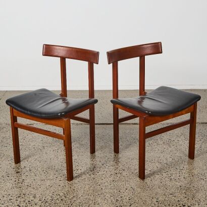 A Pair of Model 193 Chairs Designed by Inger Klingenberg for France and Son