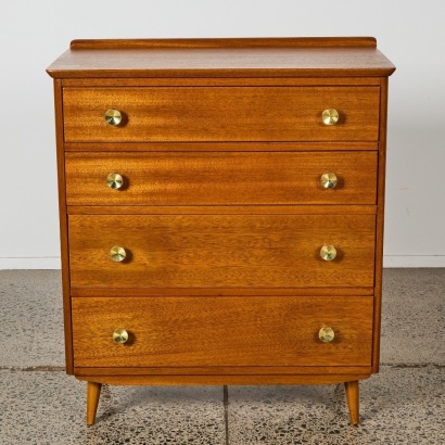 A Mid Century Mahogany Chest Of Drawers