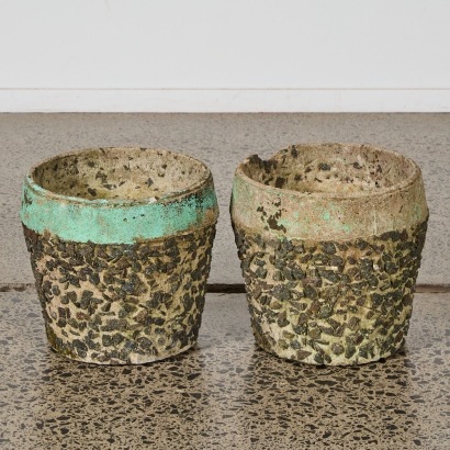 A Pair of Mid-Century Stone Planters