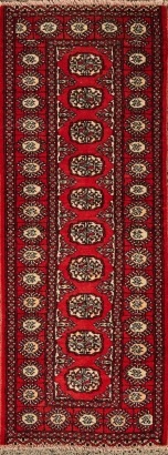 A Wool Hand-Knotted Bokhara Rug