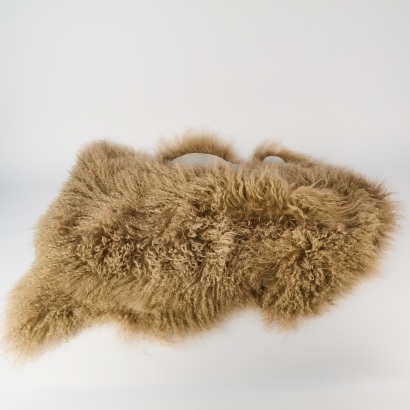 A Large Tree Bark Tibetan Lamb Rug