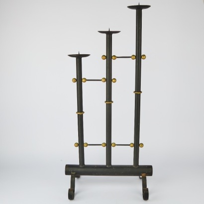 A Mid-Century Brutalist Floor Candle Holder