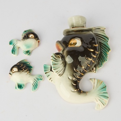 A Set of Three Deco Wall Fish