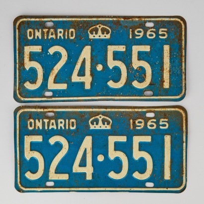 A Pair of Vintage Number Plates