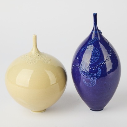 A Pair of Pottery Vases By Keum Sun Lee