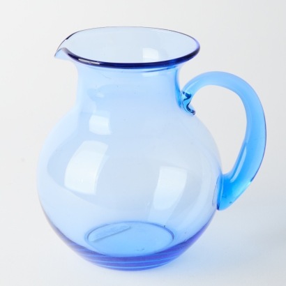A Vintage Blue Glass Jug