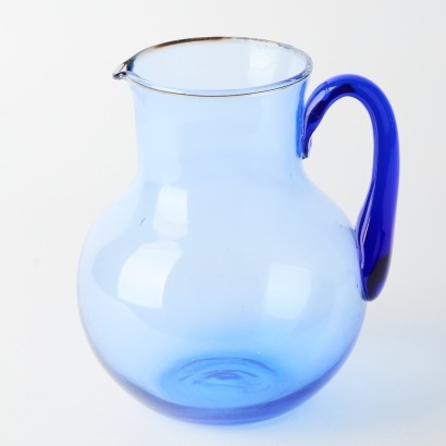A Vintage Blue Glass Jug