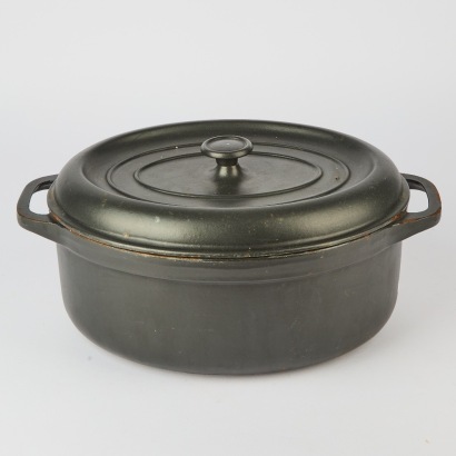 A Large French Cast Iron Dutch Oven