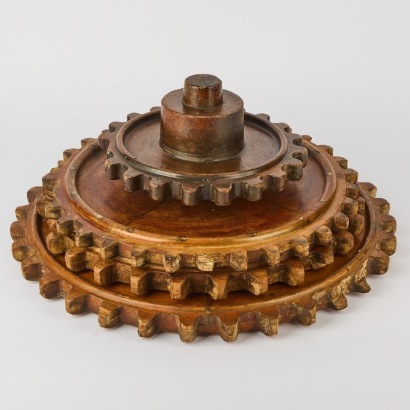 Four Vintage Wooden Industrial Casting Moulds