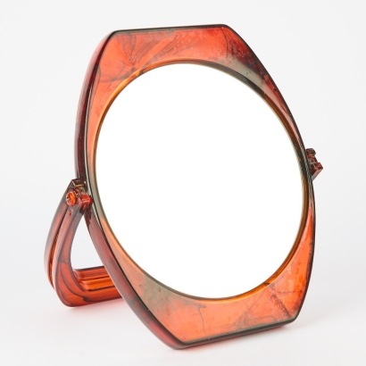 A Vintage Faux Tortoise Shell Make-Up Mirror