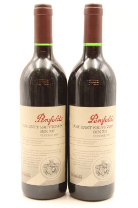 (2) 1997 Penfolds Bin 707 Cabernet Sauvignon, South Australia