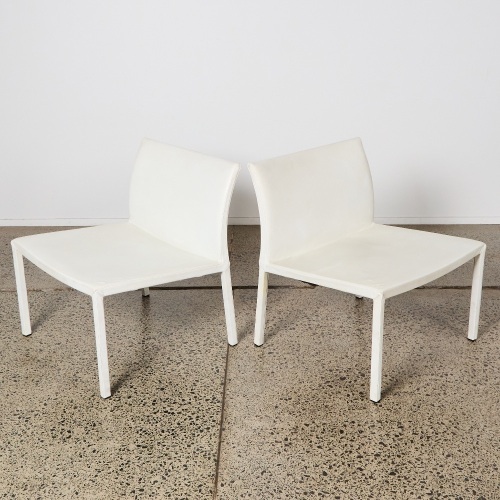 A Pair of White Occasional Chairs