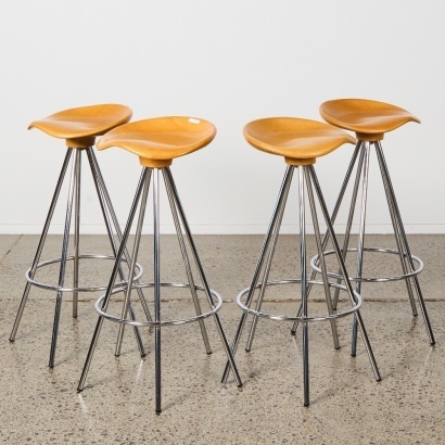 A Set of Four Jamaica Bar Stools by Pepe Cortes for BD Barcelona