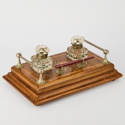 An Antique Victorian Desk Standish