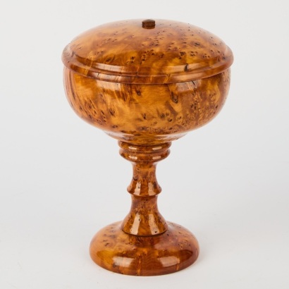 A Woodturned Burl Chalice