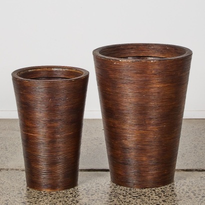 A Pair of Cane Planters