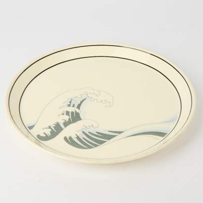 A Crown Lynn 'Last Wave' Plate, designed by Juliet Hawkins Plate