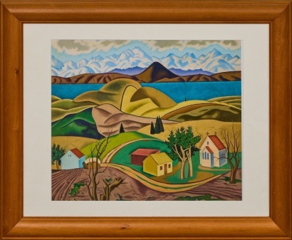 A Rita Angus Central Otago Reproduction Print