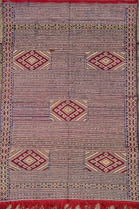 A Vintage Hand-Knotted Moroccan Rug