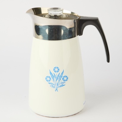 A Corning Ware Ten Cup Coffee Percolator