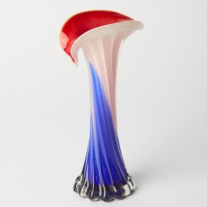 A Hand-blown Calla Lily Glass Vase
