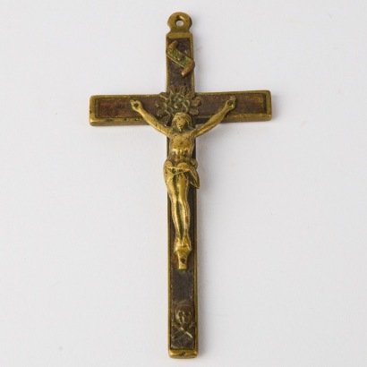 An Antique Brass Crucifix