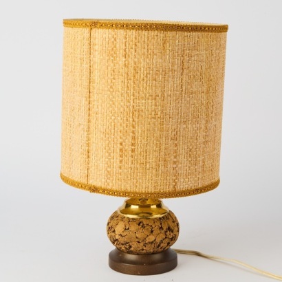 A Vintage Lamp with Cork Base