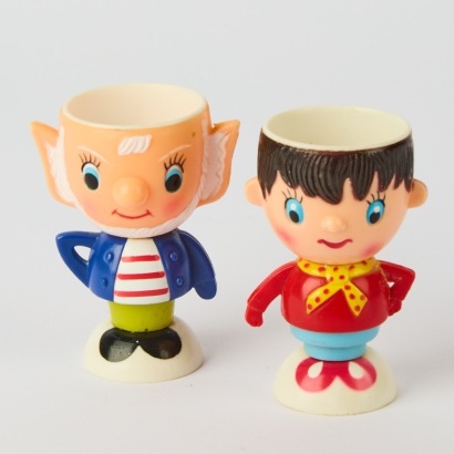 A Set of Two Vintage Noddy Egg Cups