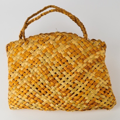 A Handwoven Māori Kete Bag