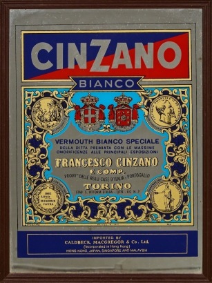 A Vintage Cinzano Bianco Advertising Mirror
