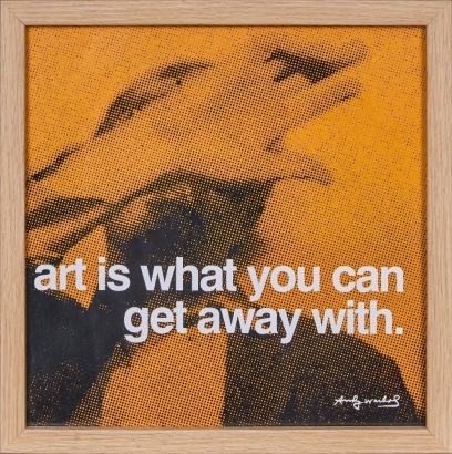 An Andy Warhol Framed Quote
