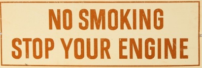 A Vintage 'No Smoking' Sign