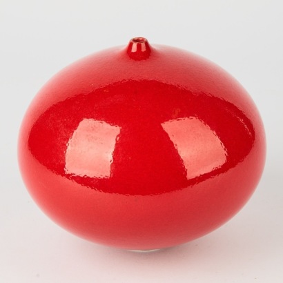 A Graham Ambrose Red Orb Vase