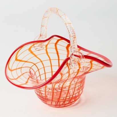 A Vintage Handblown Murano Style Hat Bowl