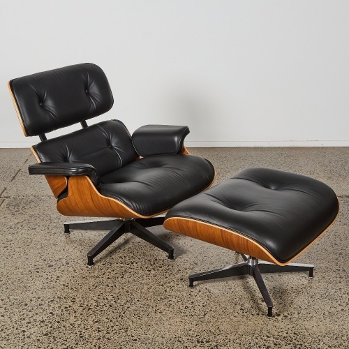 An Eames Lounge Chair and Ottoman by Herman Miller