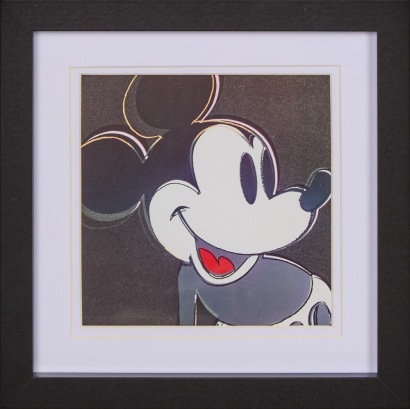 A Reproduction Andy Warhol Mickey Mouse Print