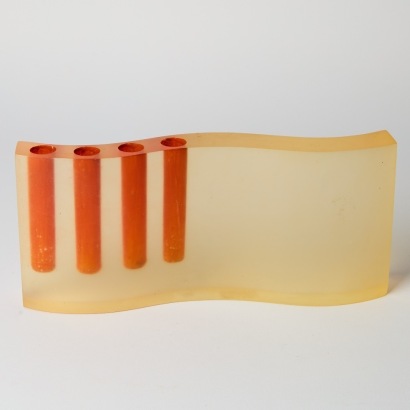 A Lucite Candle Holder
