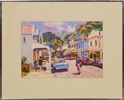 A Bill MacCormick Street Shops Print