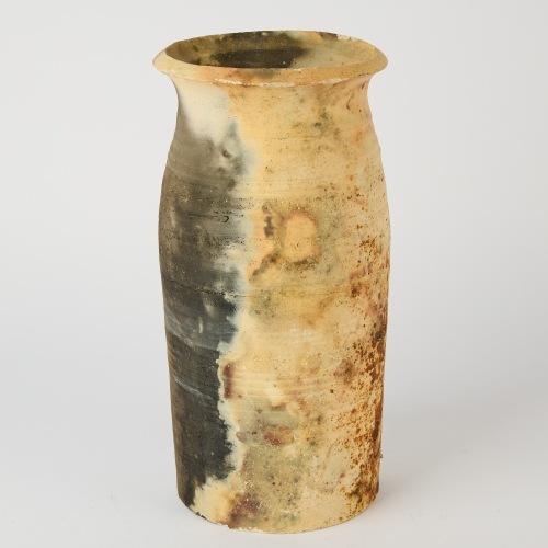 A Large Fire Glazed Cylindrical Vase