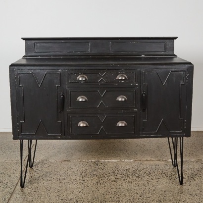 A Vintage Sideboard On Hairpin Legs