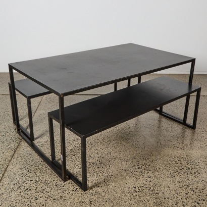An Outdoor Minimal Metal Industrial Outdoor Suite