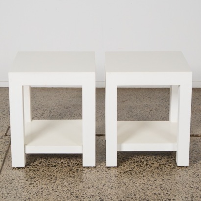 A Pair of White Bedside Tables