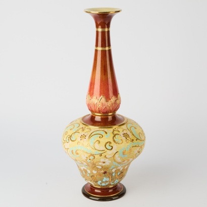 A Large Doulton Lambeth Gourd Vase