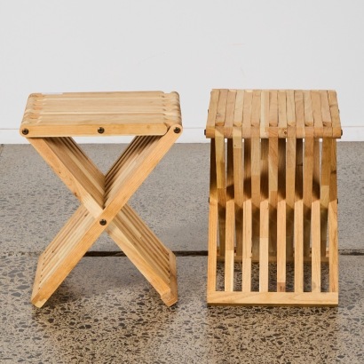 A Pair of Jens Quistgaard Skagerak Style Folding Stools