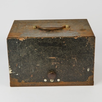 An Antique Metal Engineers Tool Box