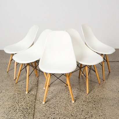 A Set of Five Eames Style Chairs