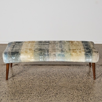 A Contemporary Upholstered Bench Seat