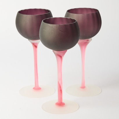 A Trio of Frosted Wine Glasses