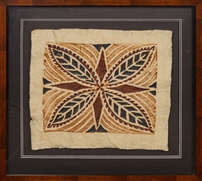 A Beautiful Framed Tapa Cloth